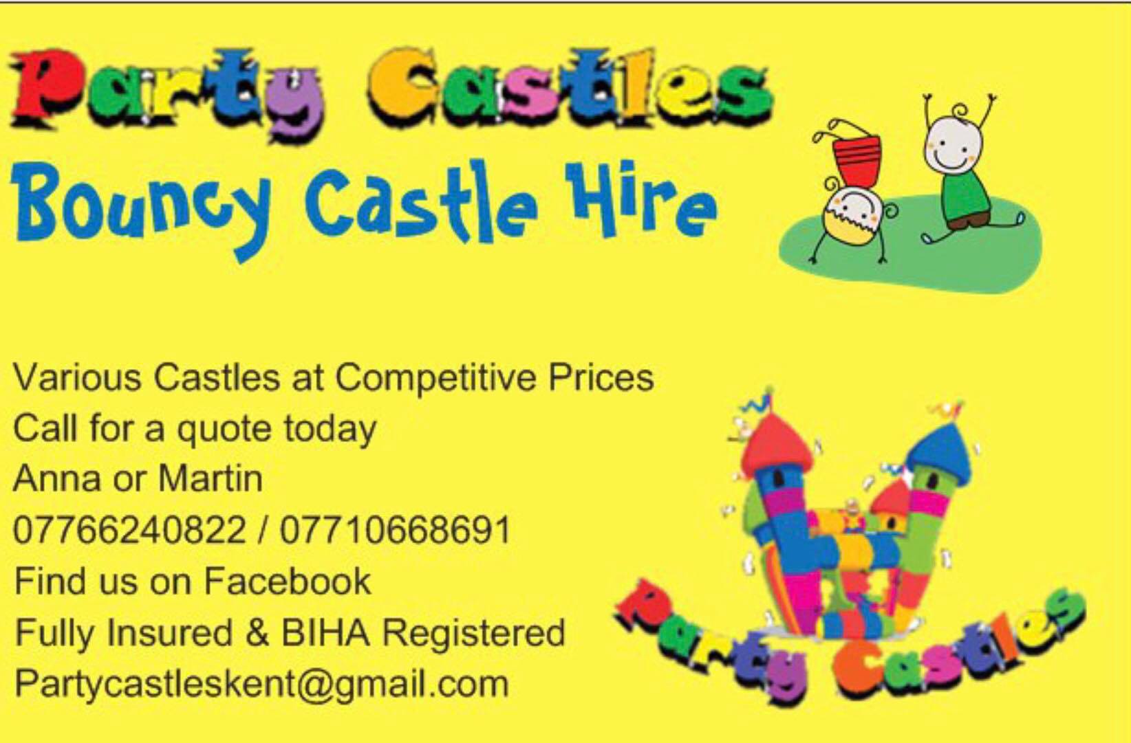 PARTY CASTLES (KENT)