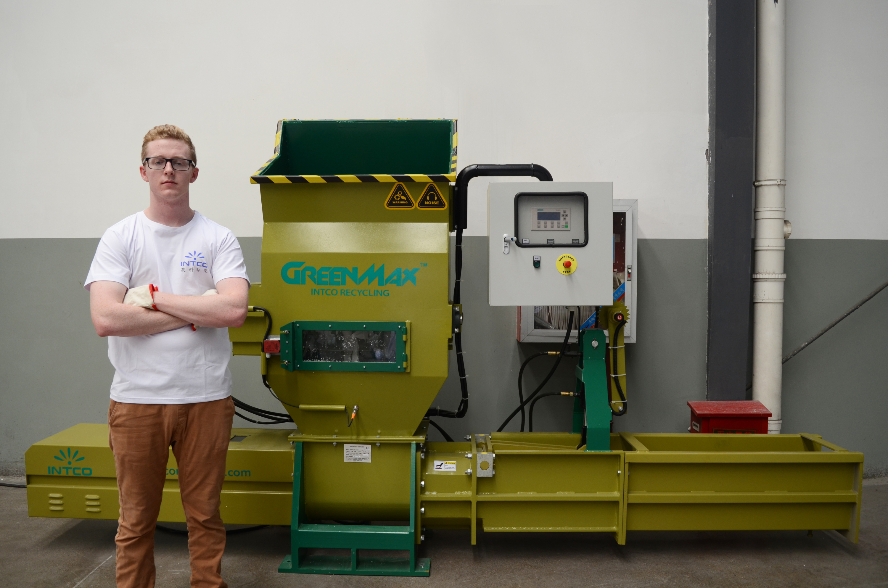 Styrofoam recycling machine with GREENMAX APOLO C100