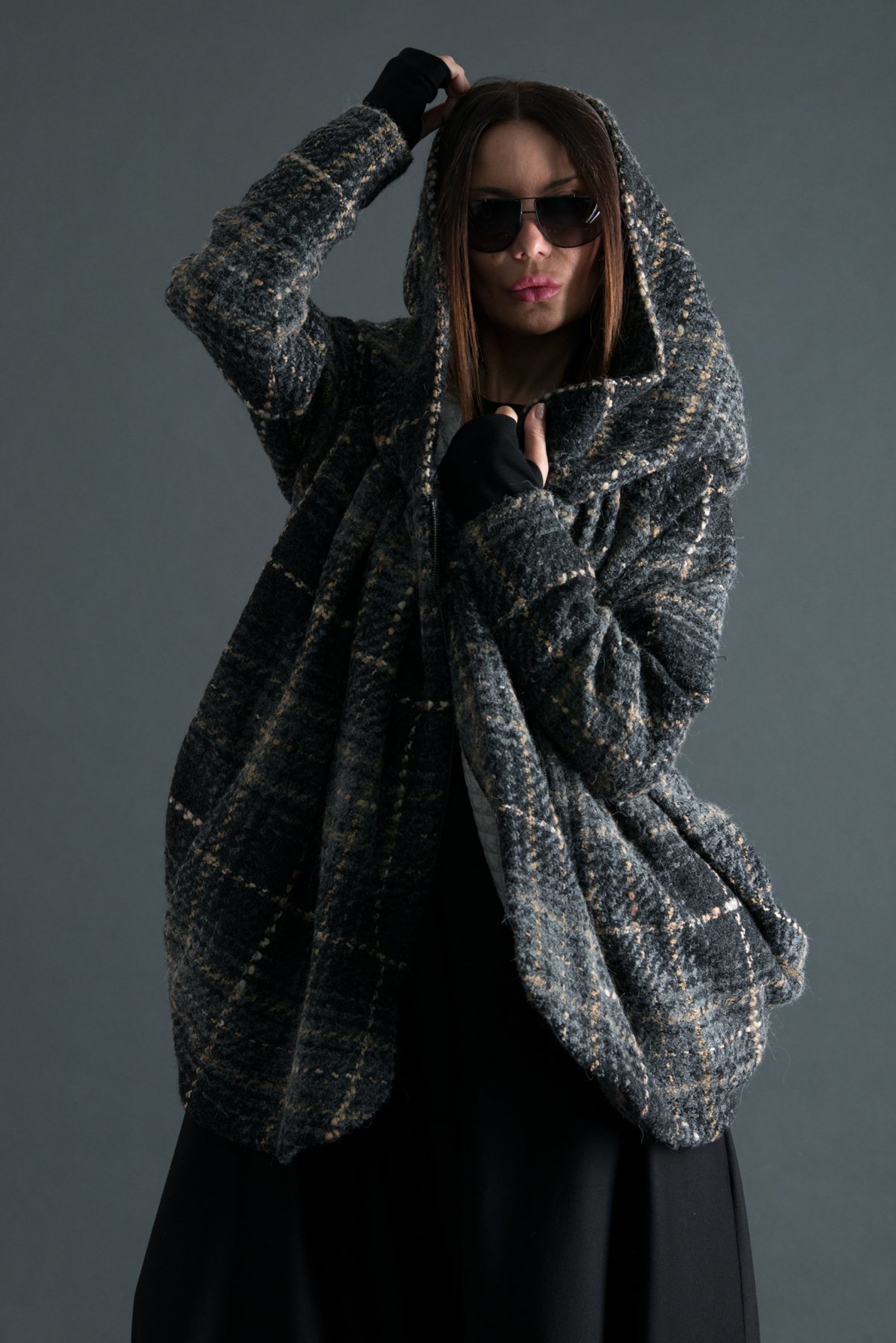 Wool Maxi Plus Size Women Coat - CT0050WB0YV