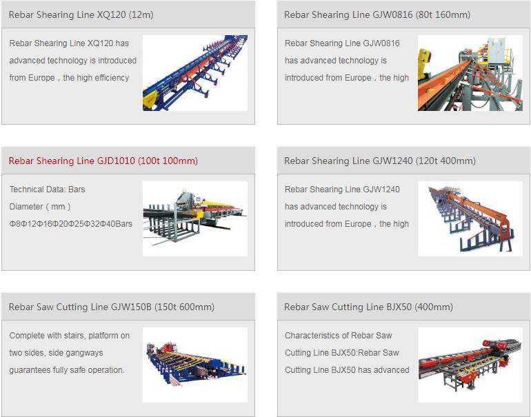 Rebar Shearing Line