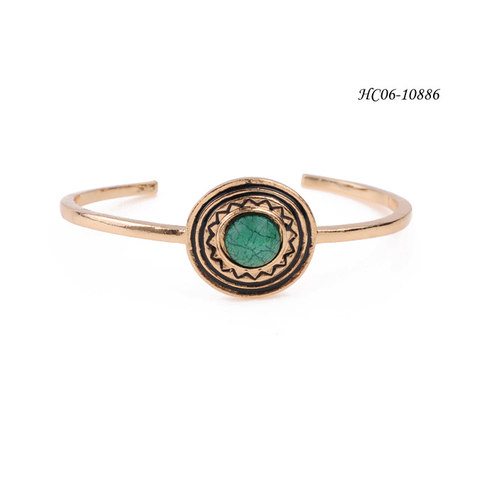 2019 New Style Bangle Cuff HC06-10886 New Style Bangle Cuff, Metal Bangle Cuff, Turquoise Bracelet