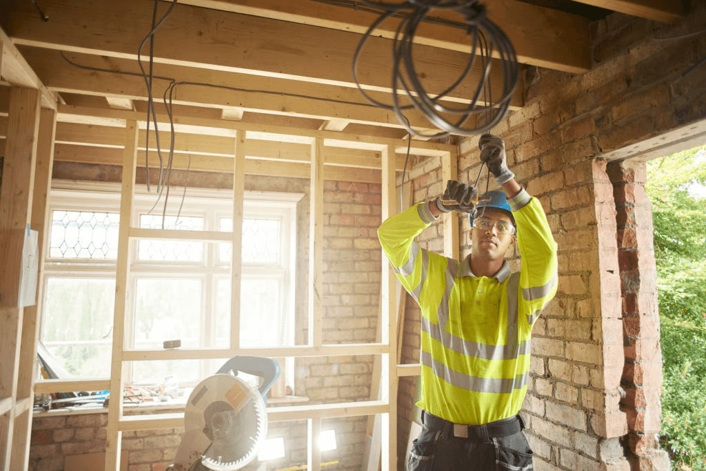 Lavori di cablaggio e di connessione elettrici