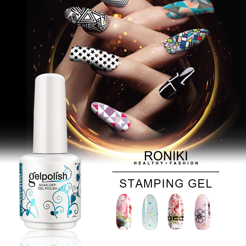 RONIKI Stamping Gel,Nail Art Gel,Nail Painting Color Gel