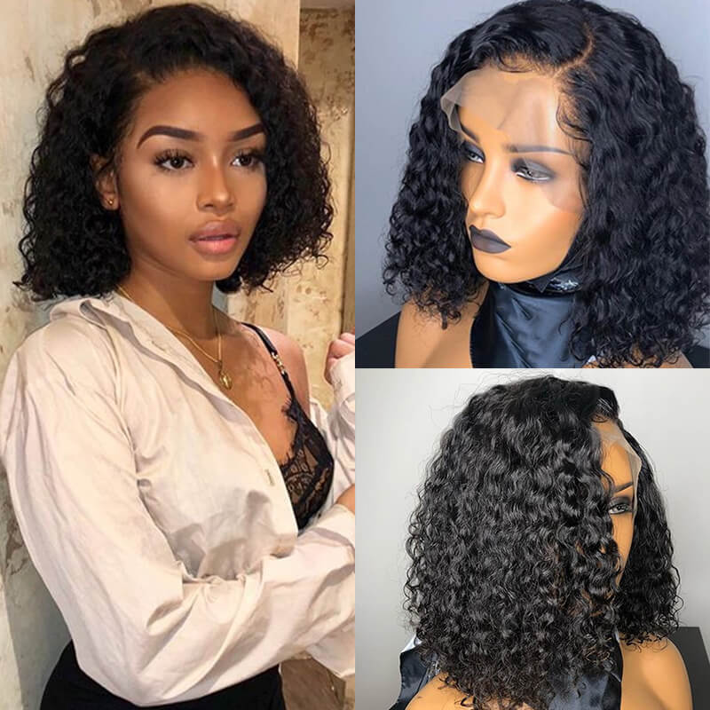 Short Curly Lace Front Wigs with Baby Hair S194