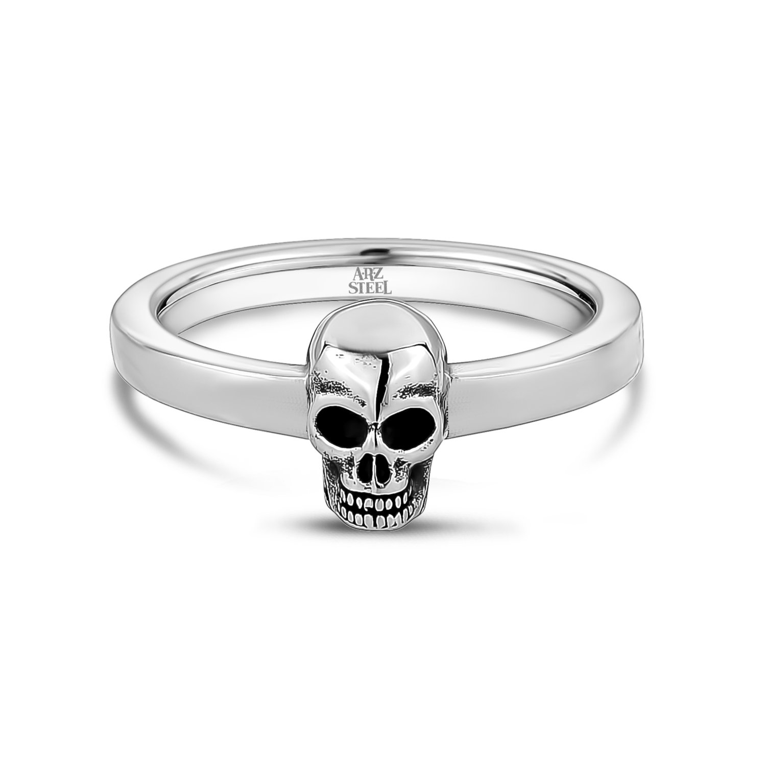 STAINLESS STEEL SKULL HEAD RING BAND