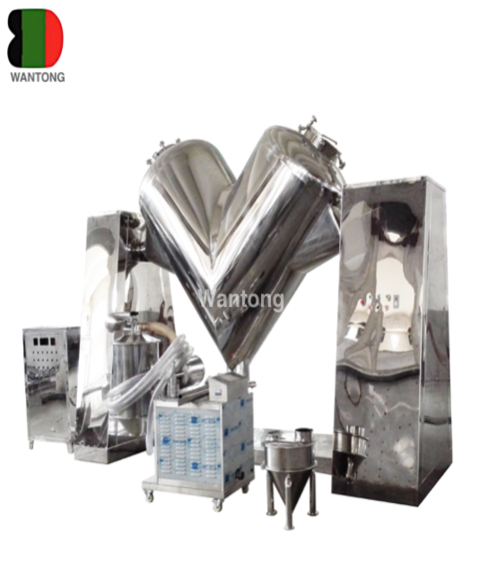 V shaped mixer mixing machine with forced stir