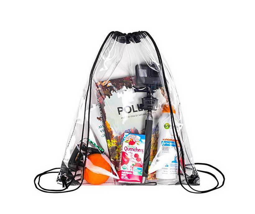 Custom Transparent PVC DrawString Backpack 