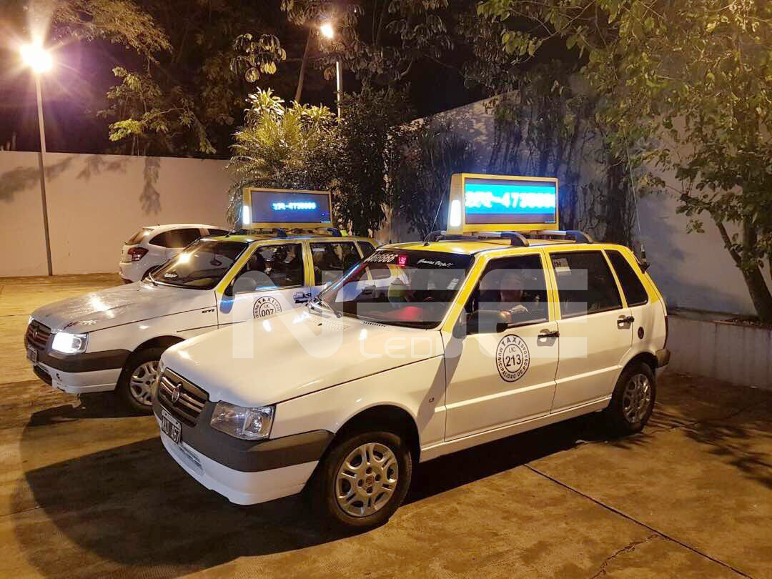 Taxi Top Media Display In Argentina  Taxi Topper LED Display