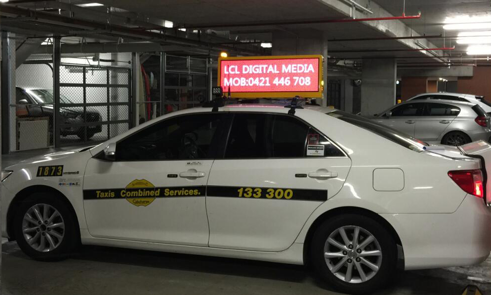 Taxi Top LED Billboard In Australia  Taxi Topper LED Sign