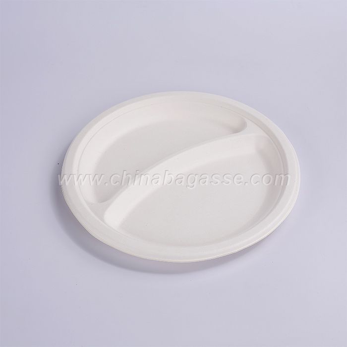 Biodegradable 9 Inch 2 Com Plate