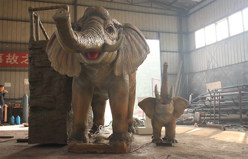 water spray life size elephant for amusement park