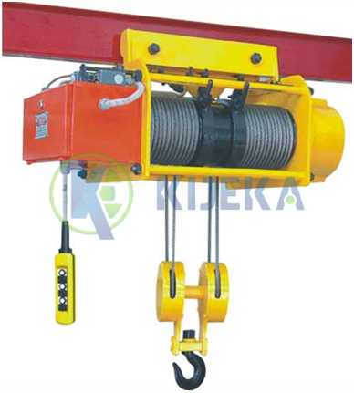 Cranes, hoists at winches, kamay pinapatakbo