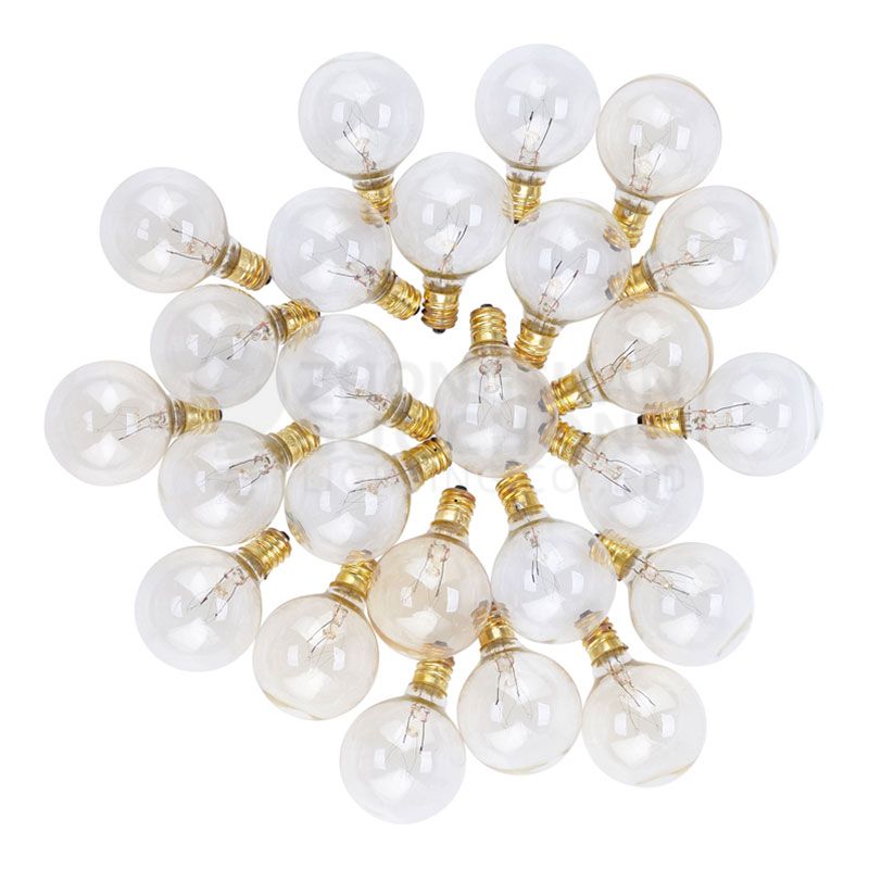 G40 clear globe bulbs