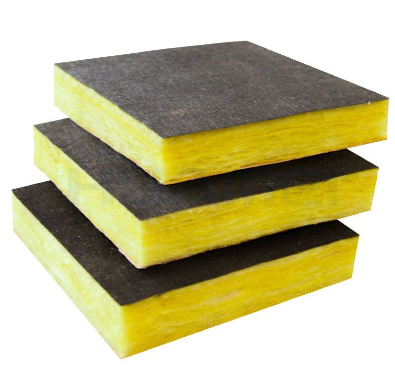 Foil-clad glass wool