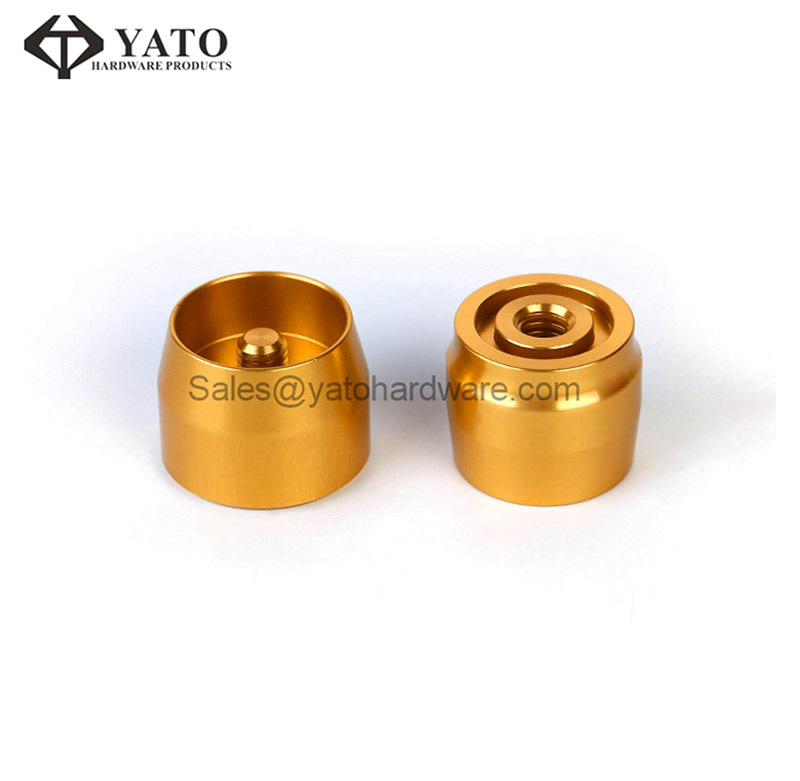 Machined Electronic Components with Gold Anodized