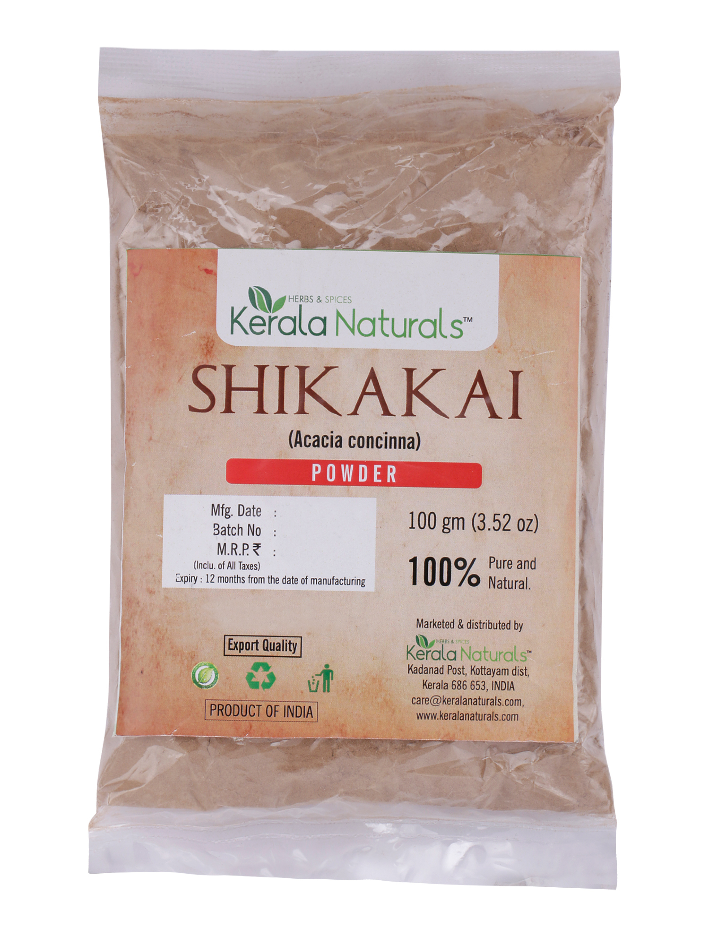 KERALA NATURALS SHIKAKAI POWDER 100 GM