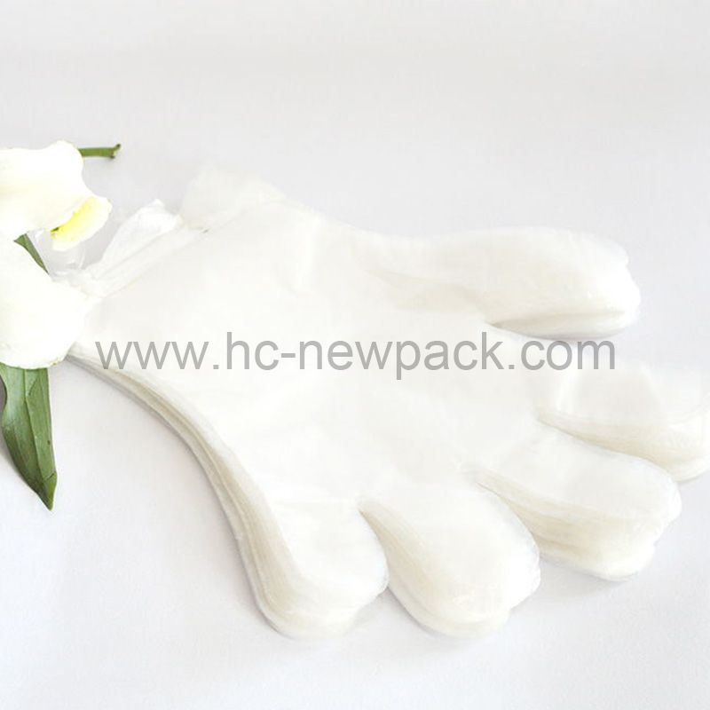 PE glove disposable transparent hdpe glove plastic polyethylene gloves