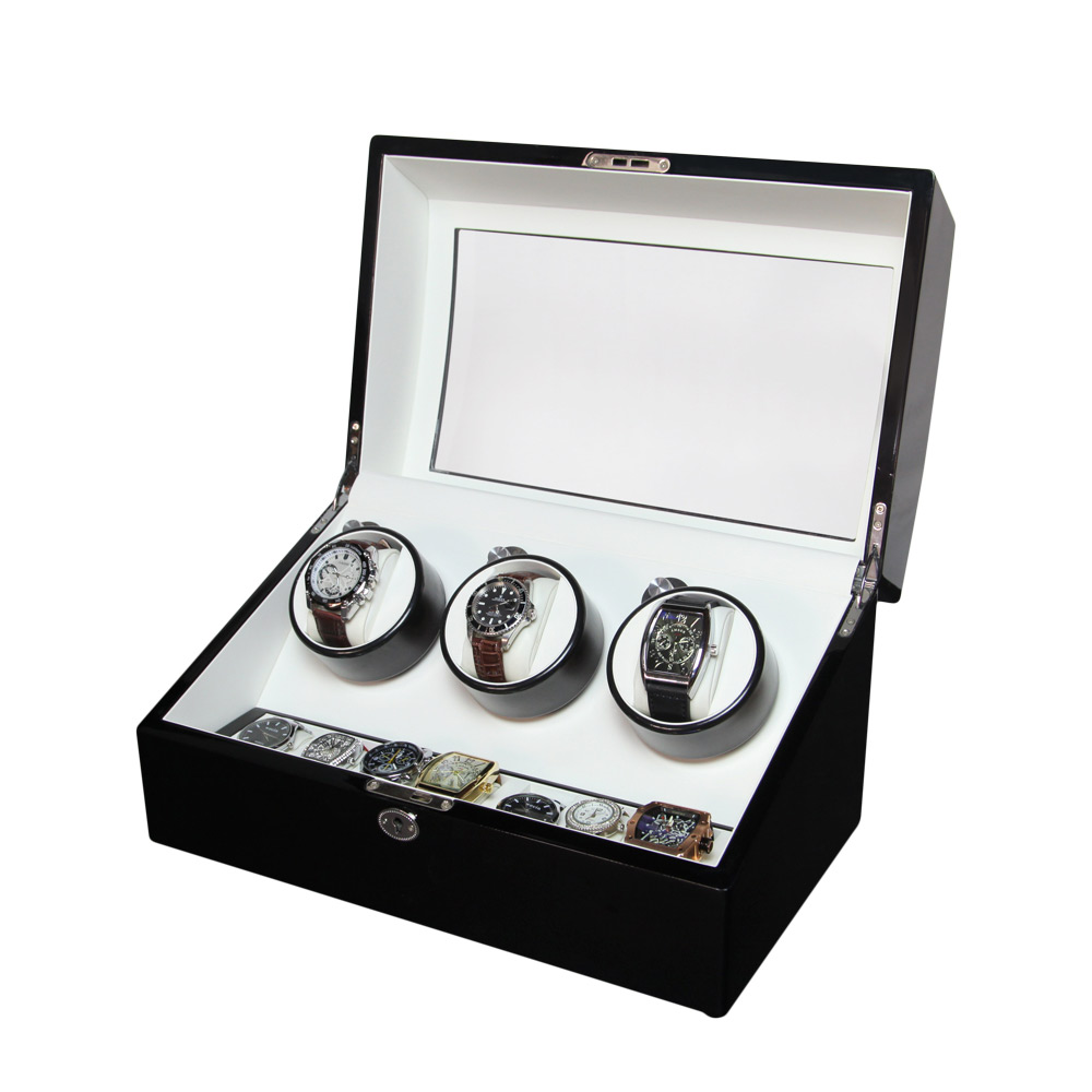 3+7 Automatic Wooden Mechanical Wrist Watch Winder Box