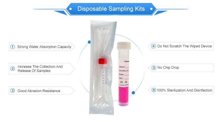 Inactive type Viral transport tube with swabs