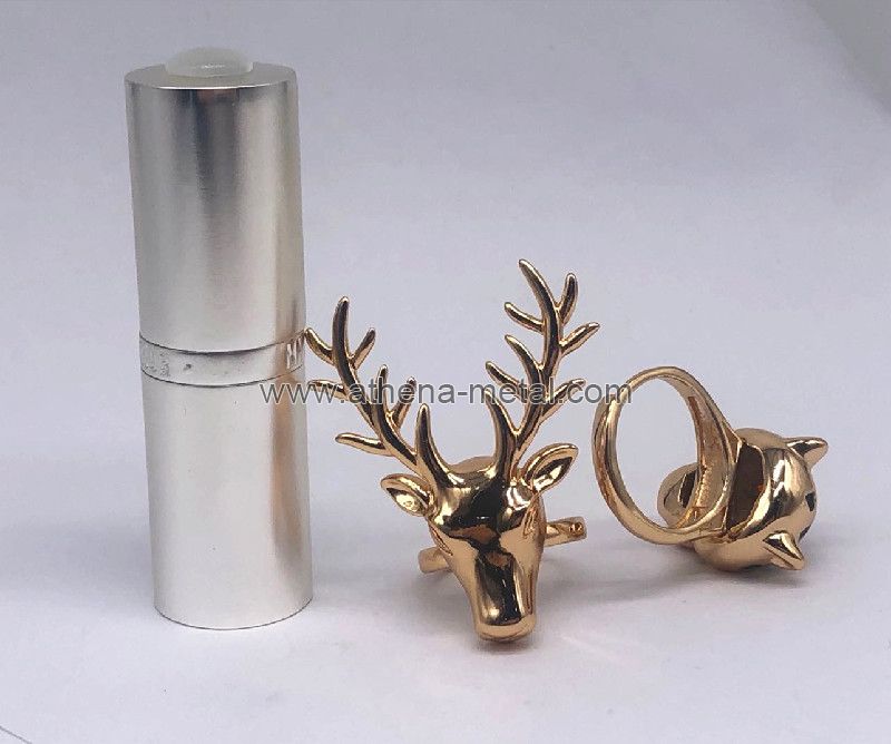 Novelty Lipstick Shell with Jewelry Ring decoration   custom lipstick shell