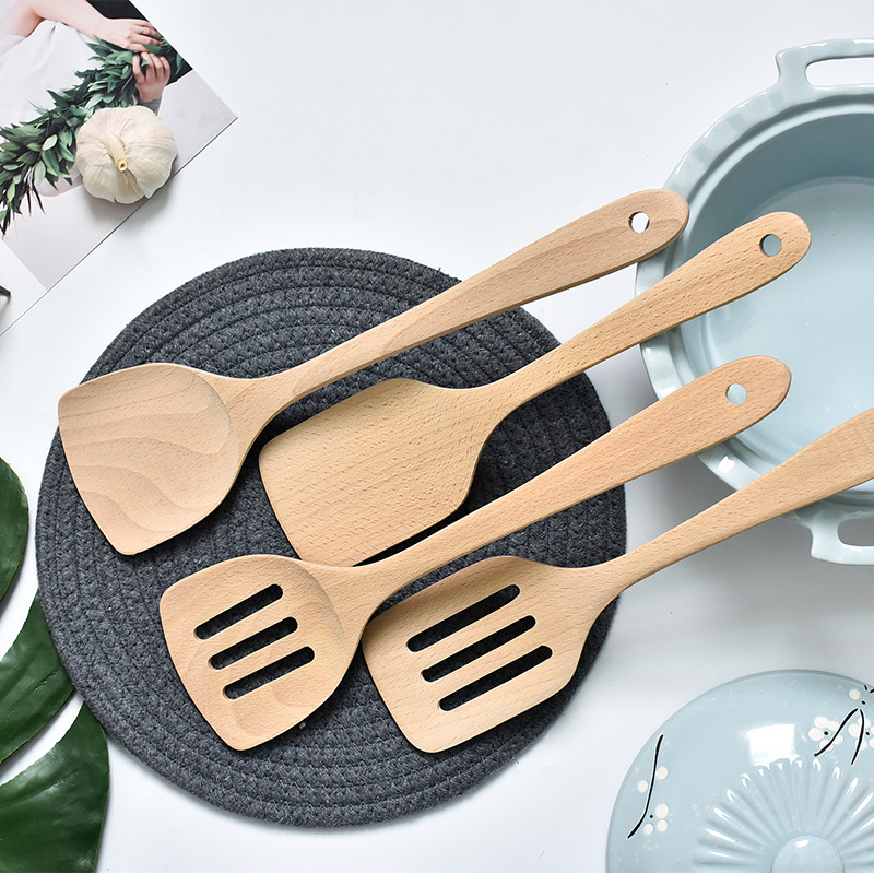 Square head bamboo utensil set