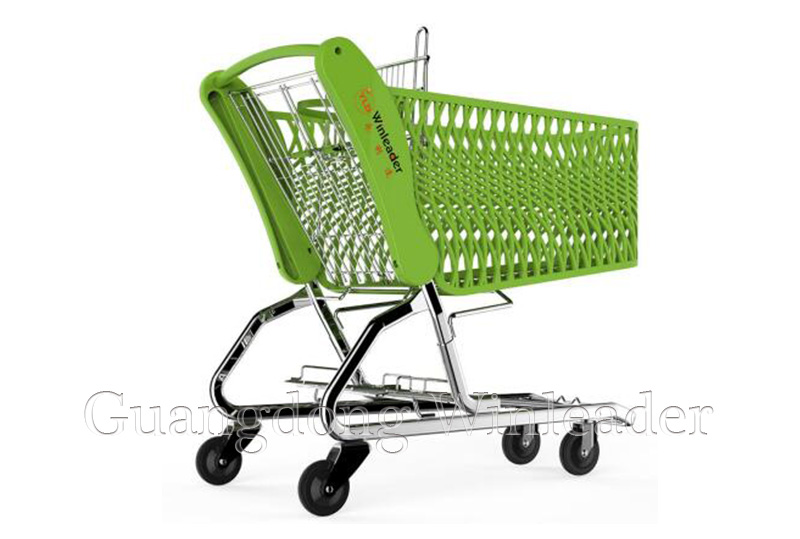 YLD-MT200-2FB Plastic Shopping Cart   plastic supermarket trolley   