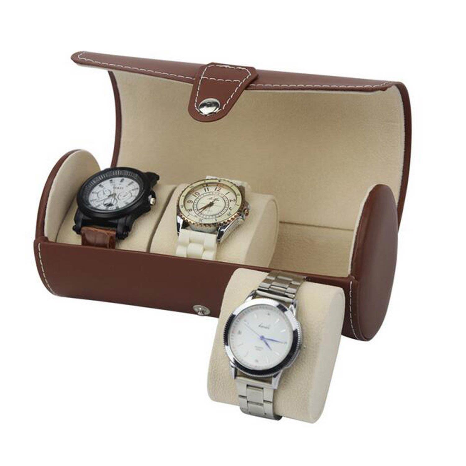 Professional custom high quality travel PU leather watch boxes