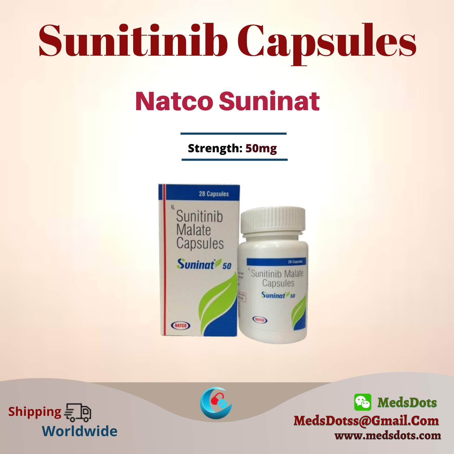 Buy Sunitinib Brands Online | Generic Sutent 25mg Supplier | Bengal Sunitinib Capsules Wholesaler