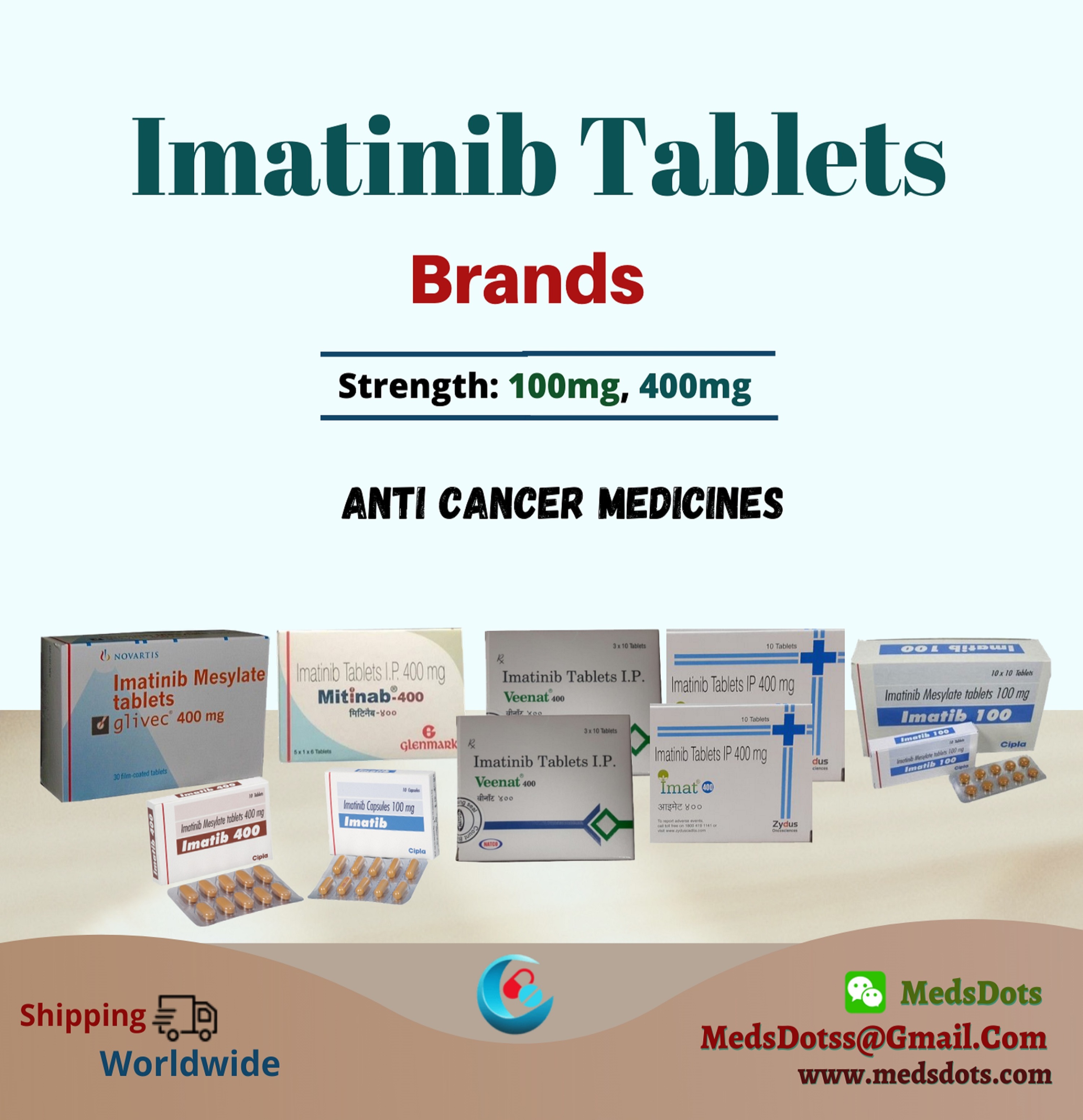 Buy Imatinib Tablets Online | Natco Veenat Supplier | Indian Gleevec 400mg Price 