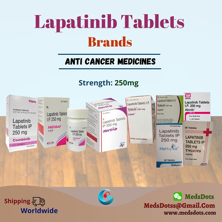 Buy Lapatinib Brands Tablets Online | Breast Cancer Drugs Supplier | Herduo 250Mg Wholesale Price India