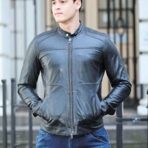 Men's Leather Biker Jacket