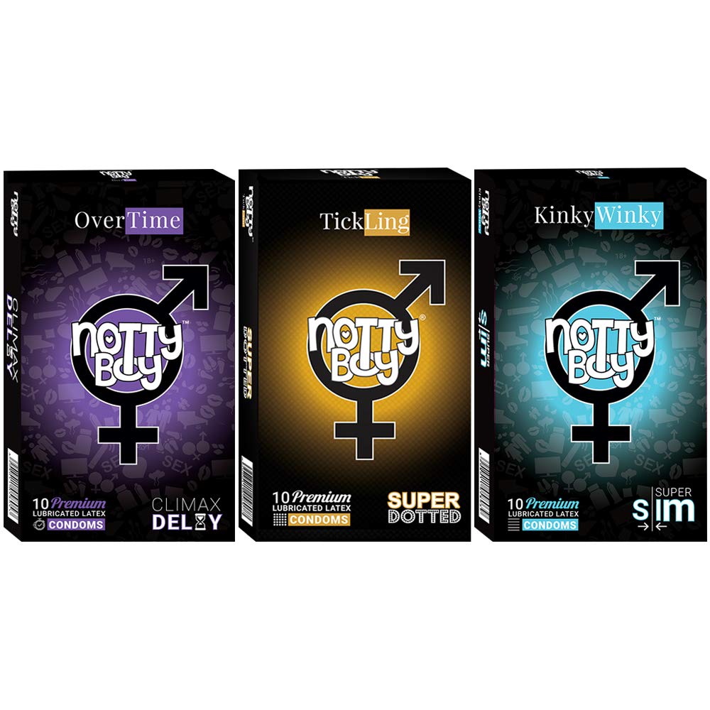 NottyBoy Condom Variety Pack - 30 Pack of Condoms