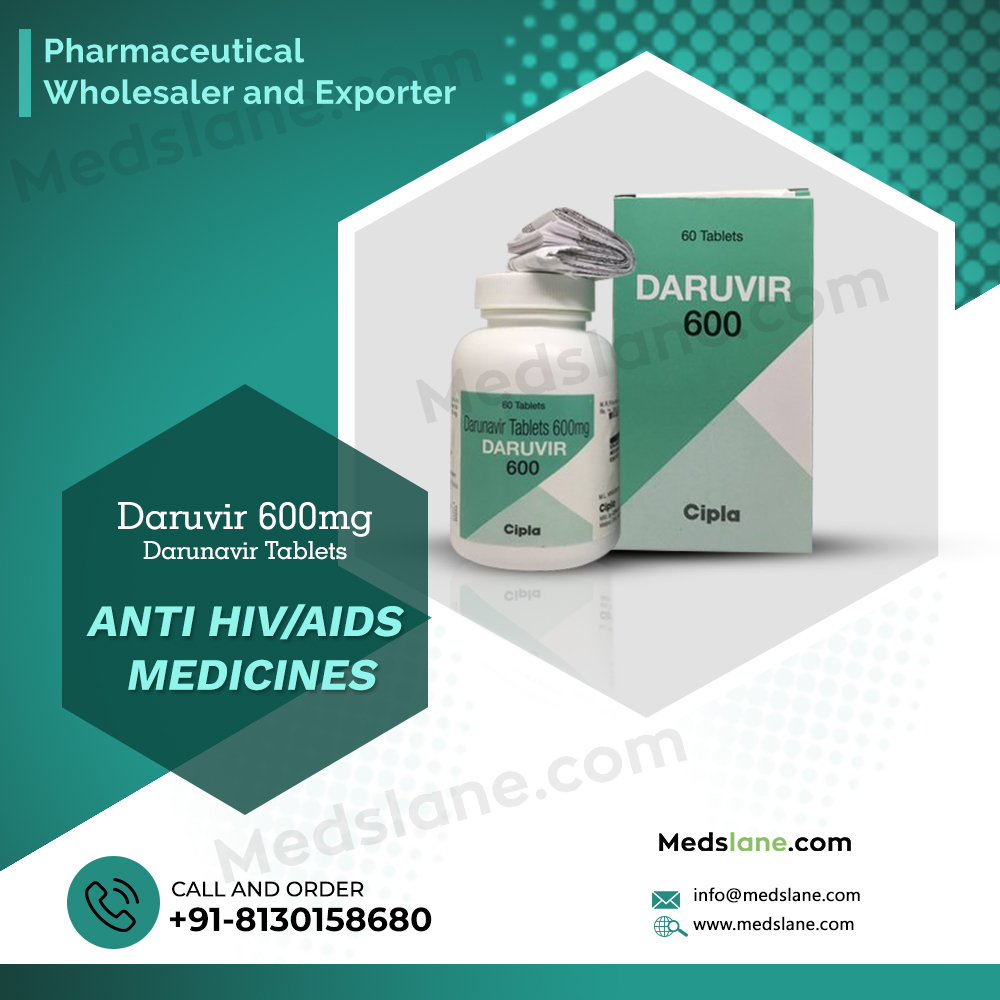 Generic Daruvir 600mg(Darunavir) Tablets Wholesaler and Exporter - Medslane