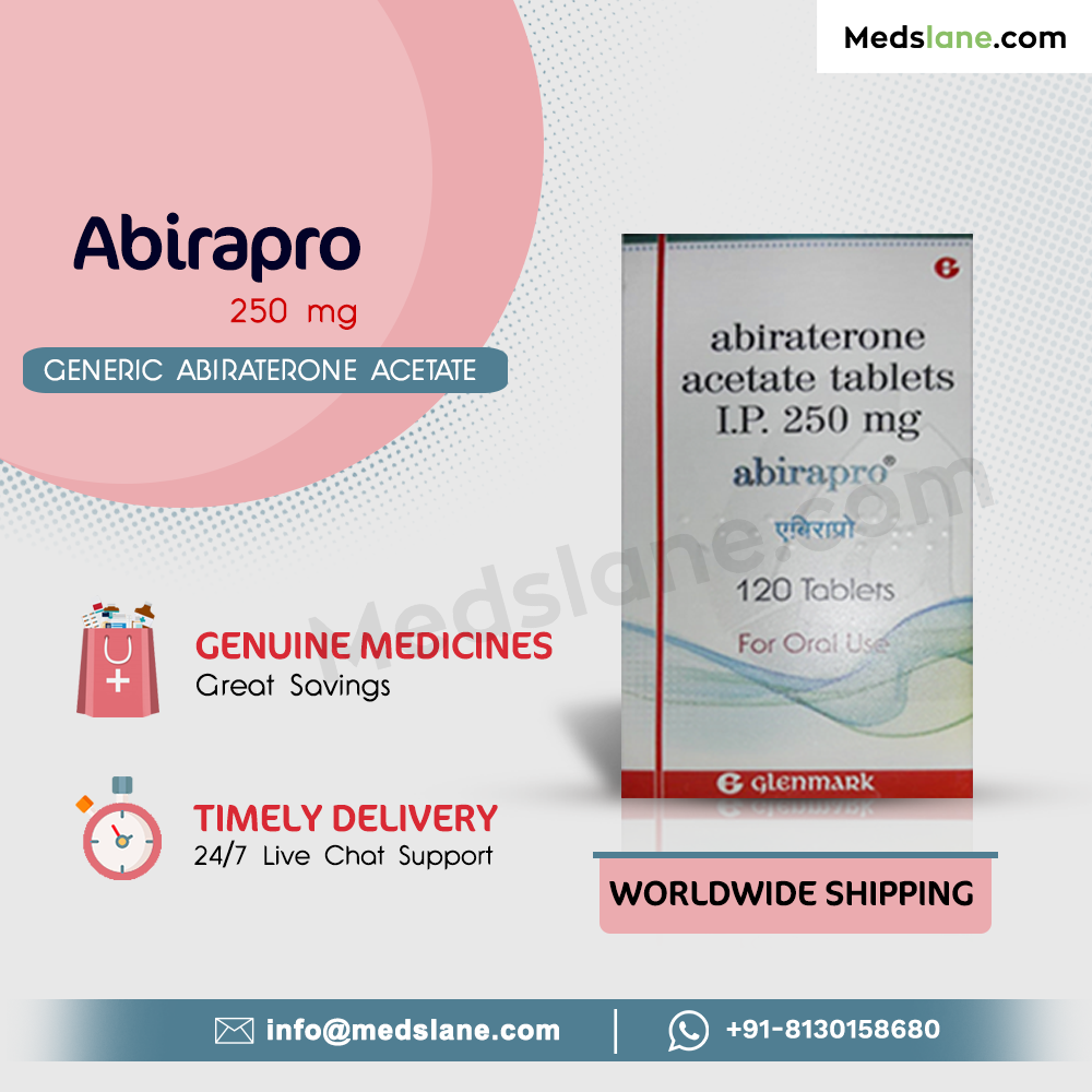 Generic Abirapro 250mg Tablets Price Online - Medslane