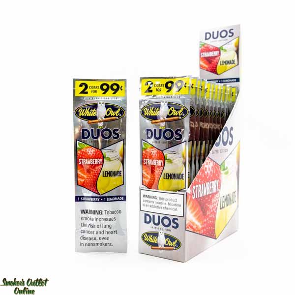 White Owl Foil Pouch Cigarillos - Duos - Strawberry and Lemonade