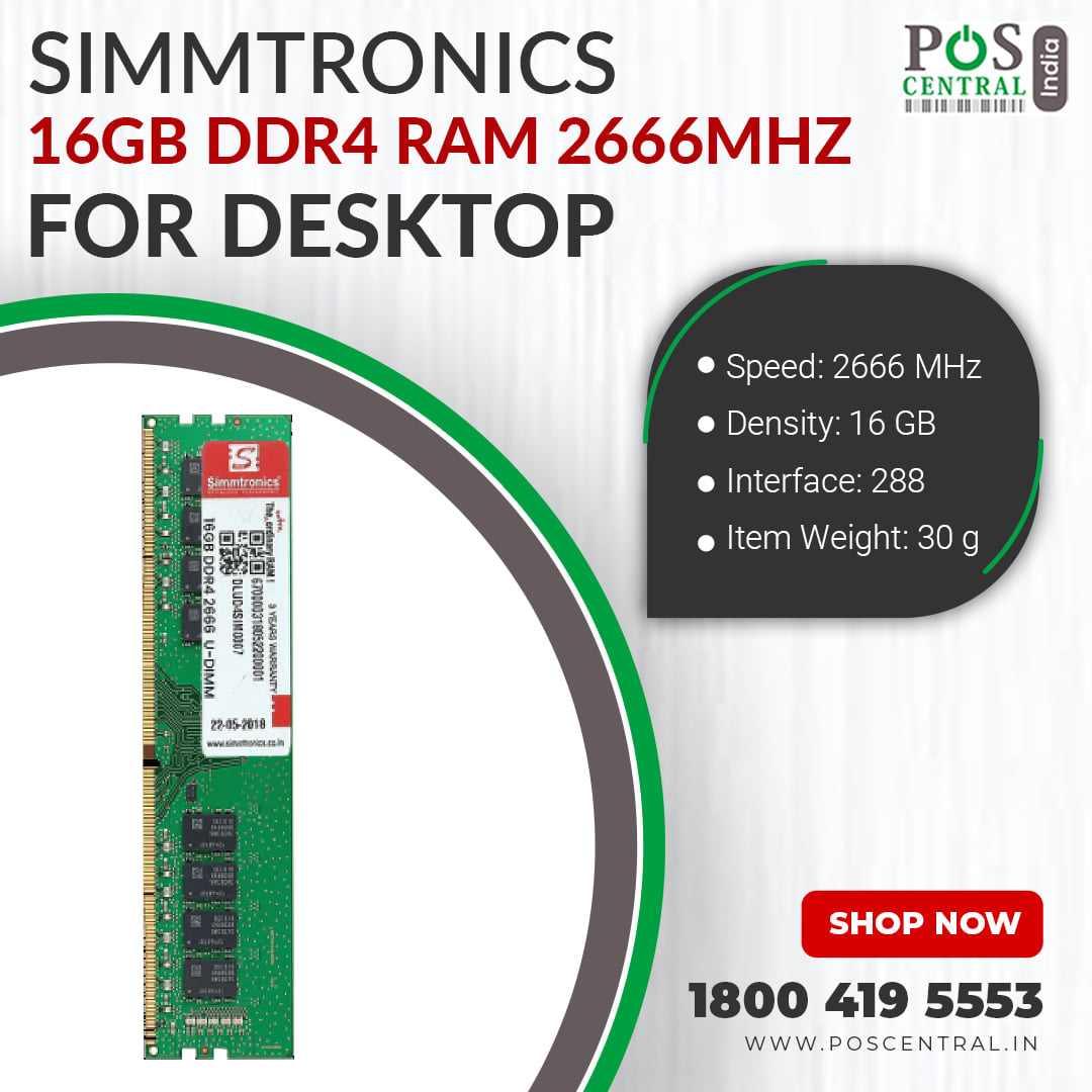 Simmtronics 16GB DDR4 RAM 2666MHz for Desktop