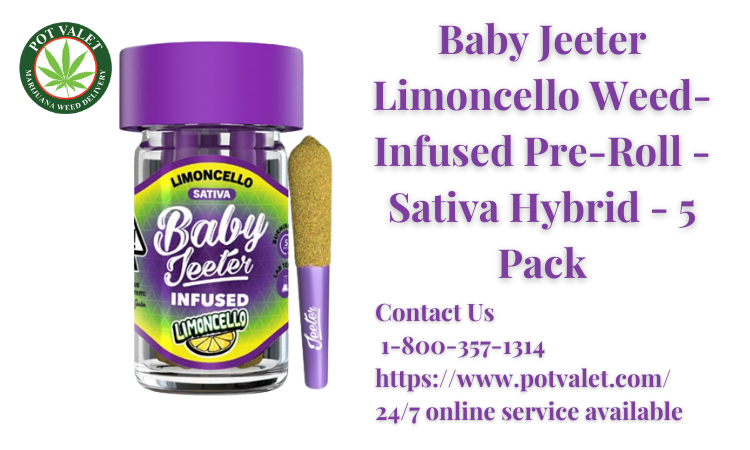 Baby Jeeter Limoncello weed Infused pre-roll - Sativa Hybrid - 5 pack