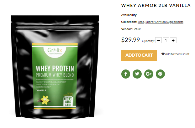 WHEY ARMOR 2LB VANILLA