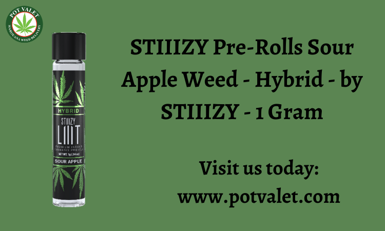 STIIIZY Pre-Rolls Sour Apple Weed - Hybrid - by STIIIZY - 1 Gram