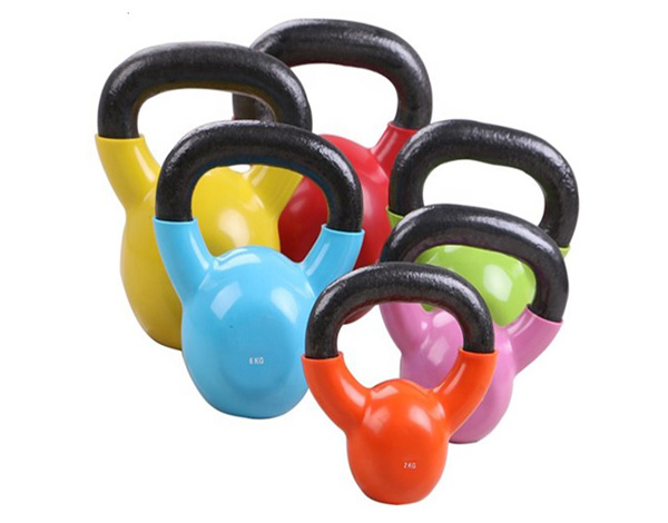 4kg Cast Iron Vinyl Coated Kettlebell