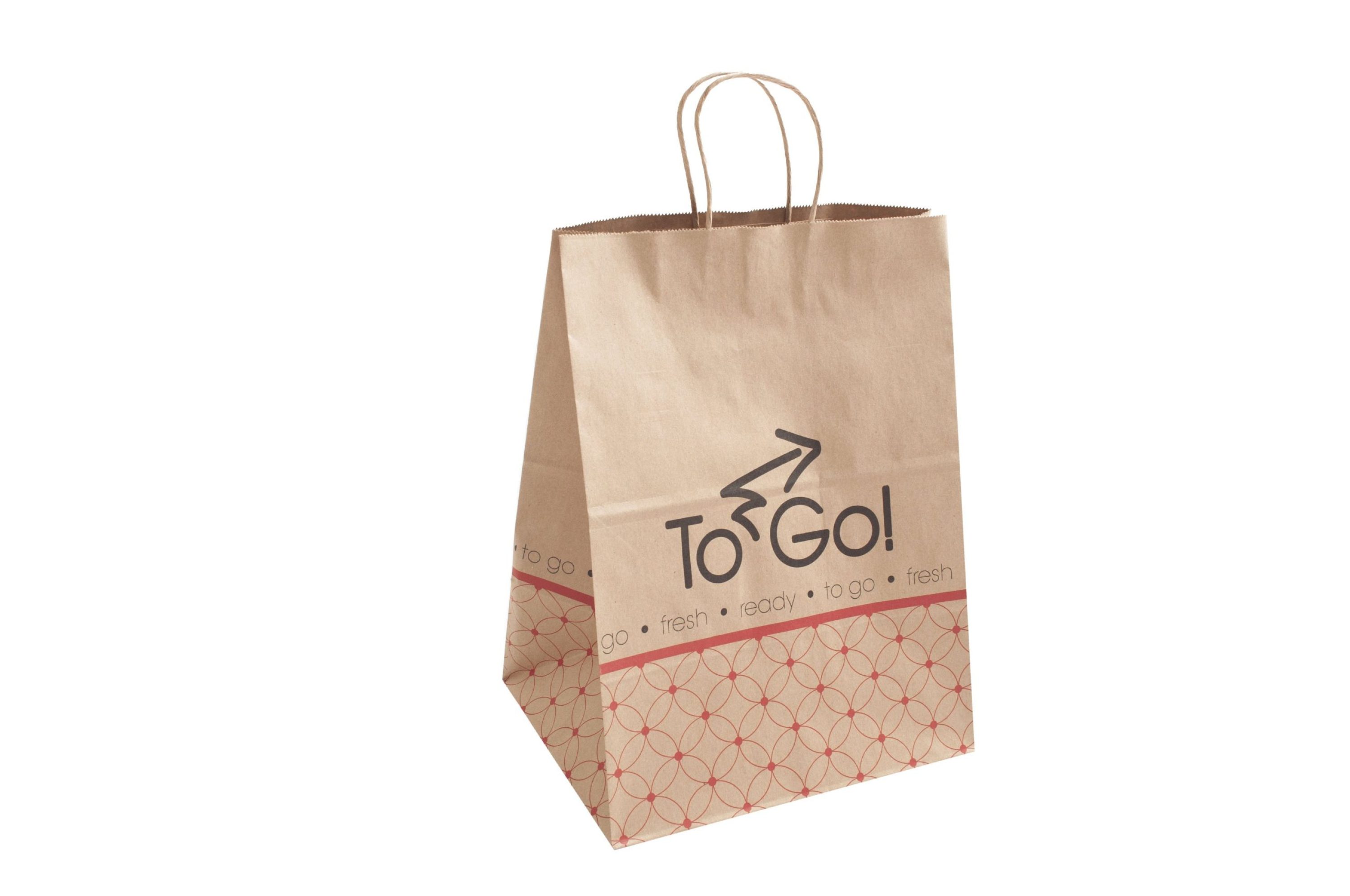 Kraft Paper Delivery Bag w/ Handles