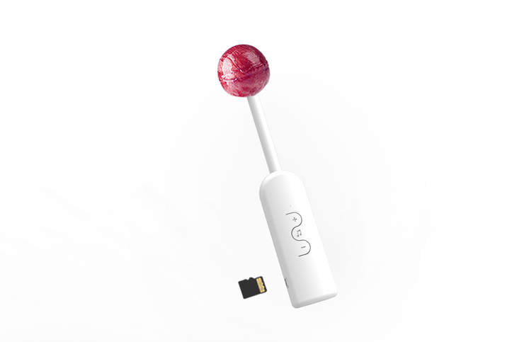 APP Controlled Bluetooth Rechargeable Musical Lollipop with Micro SD Card