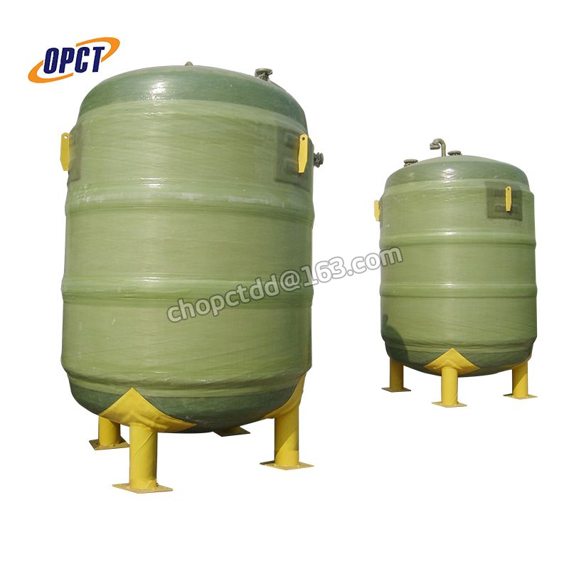 Industry used FRP fiberglass hydrochloric acid storage tank