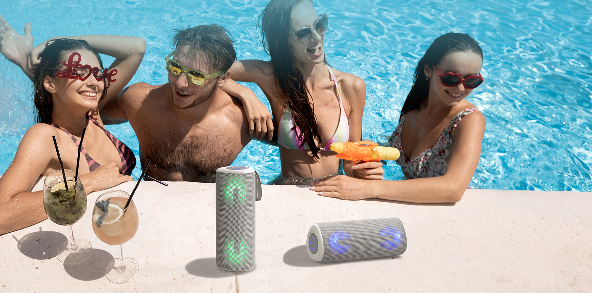 SoundRoll IPX5 LED bluetooth speaker