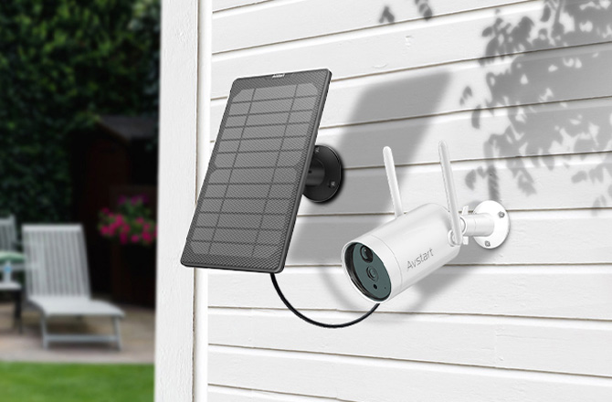 DD201 10400mAh Wire-Free Outdoor Solar Battery Powered Security Cameras